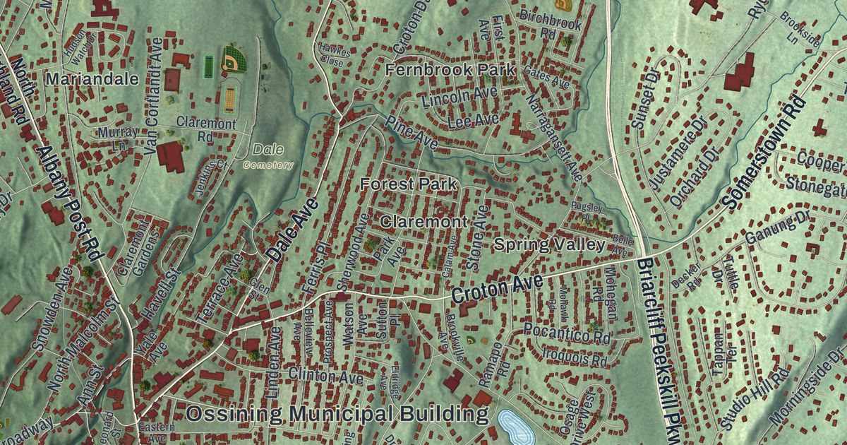 Map of the Town of Ossining, New York
