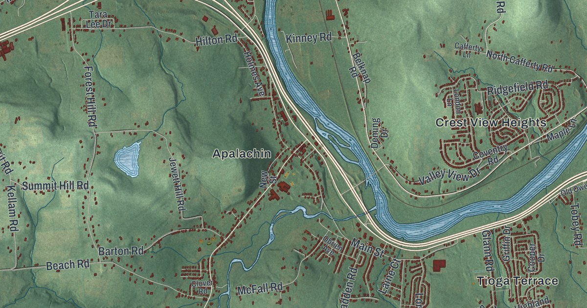 Map of the Town of Owego, New York