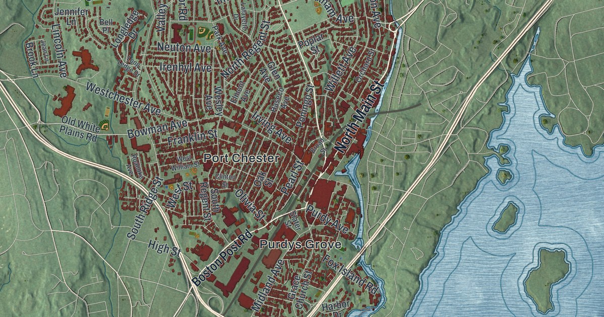 Map of the Town of Rye, Westchester County, New York