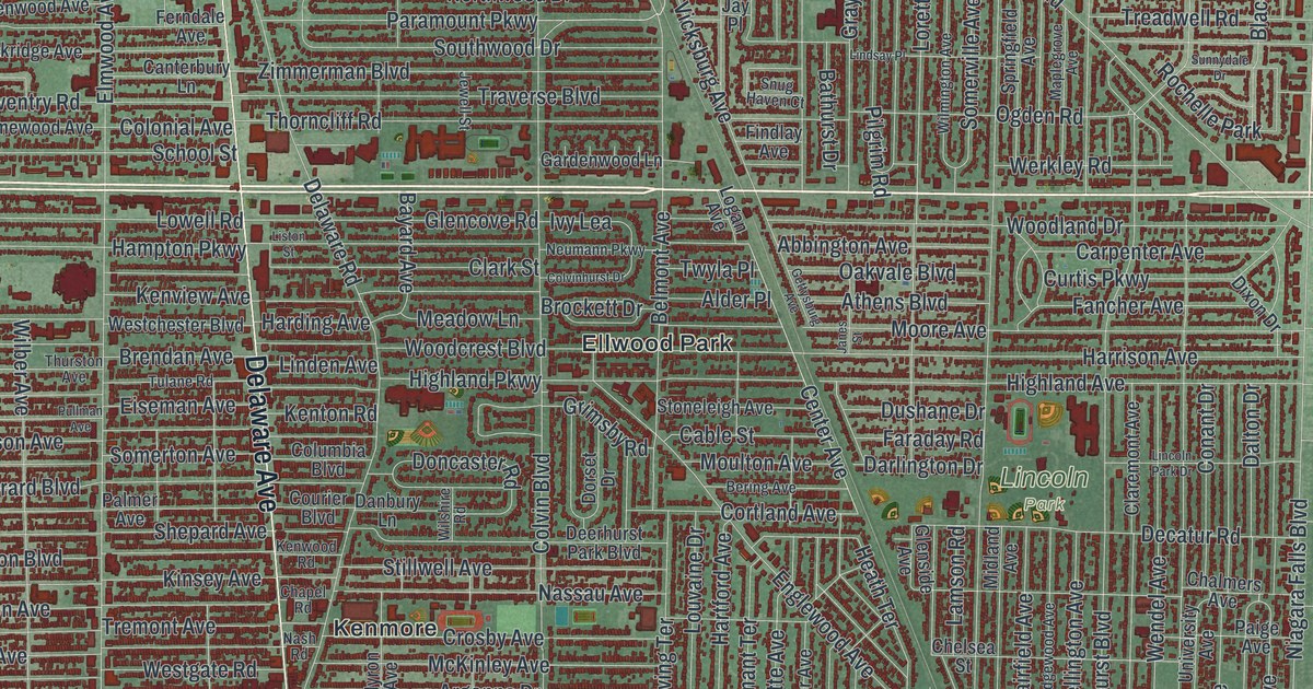 Map of the Town of Tonawanda, Erie County, New York