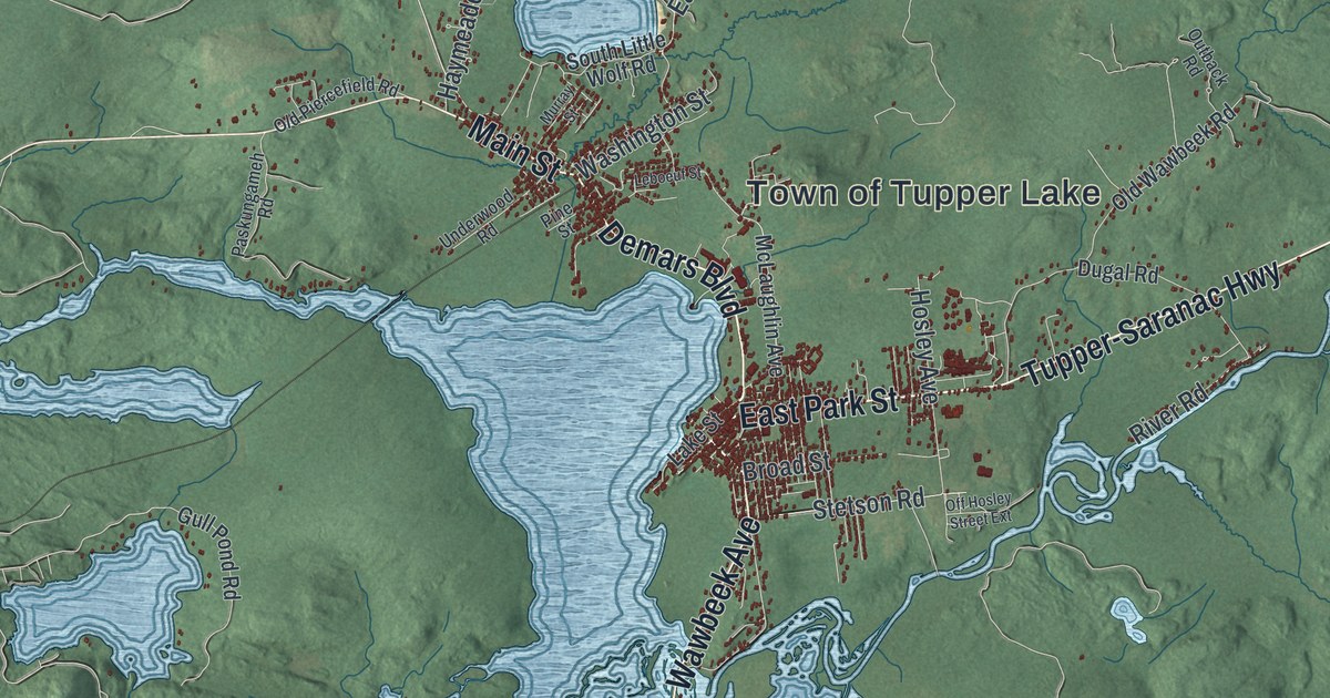 Map of the Town of Tupper Lake, New York