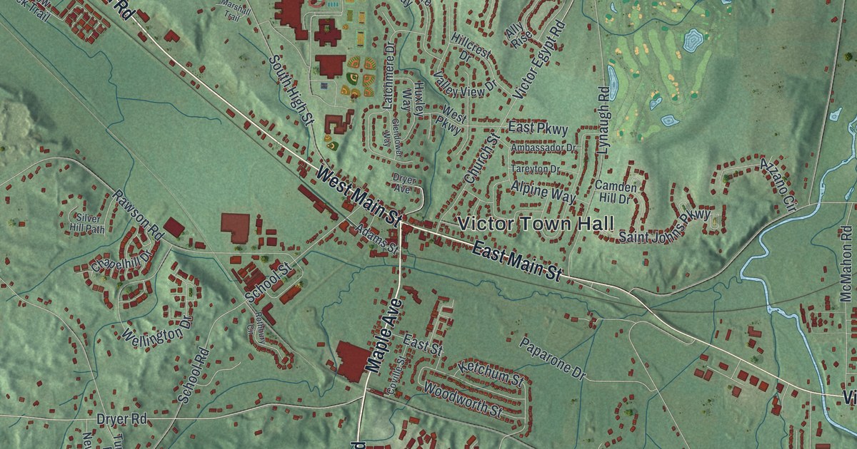 Map of the Town of Victor, New York