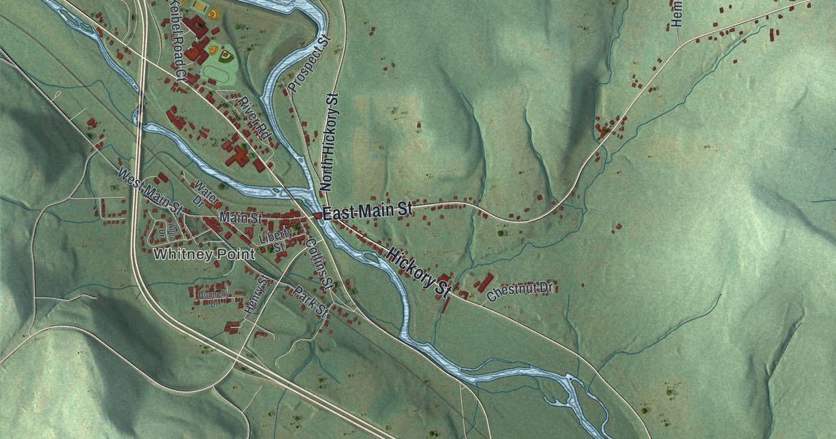 Map of Triangle, New York