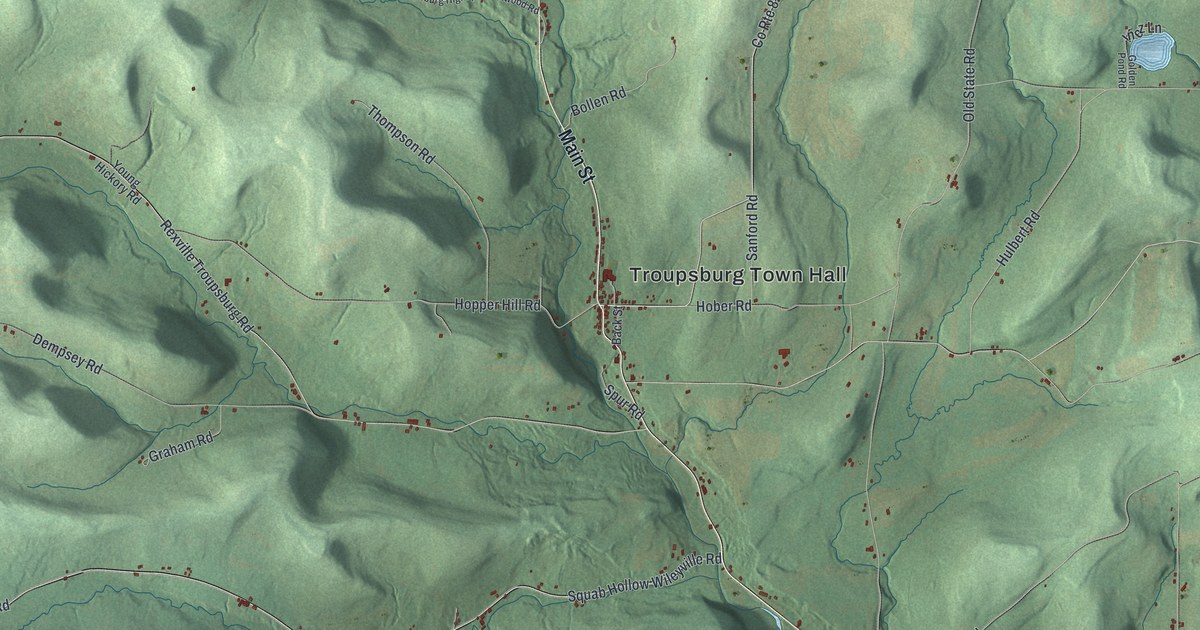 Map of Troupsburg, New York