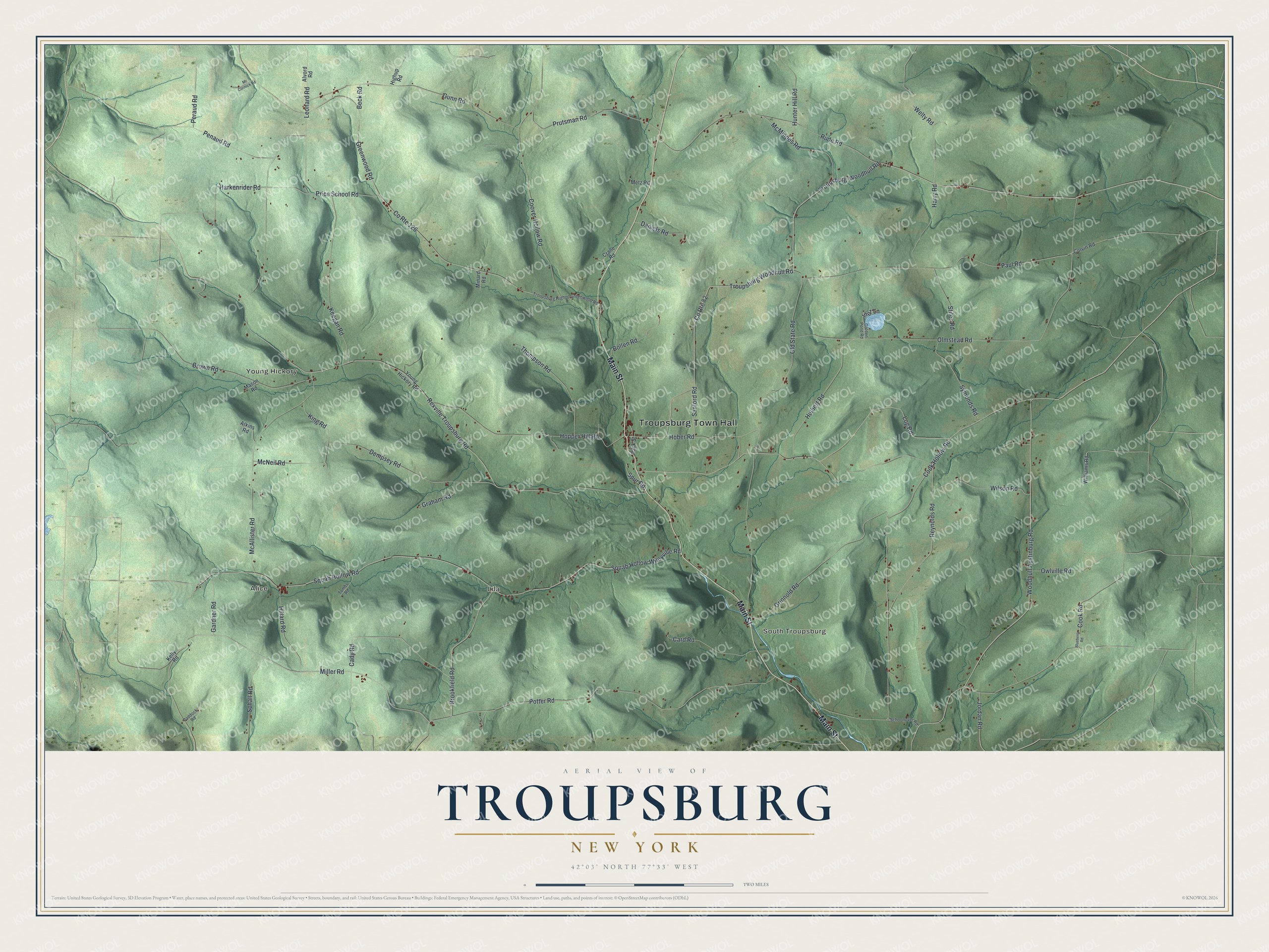 Watermarked full-map preview of Troupsburg, New York