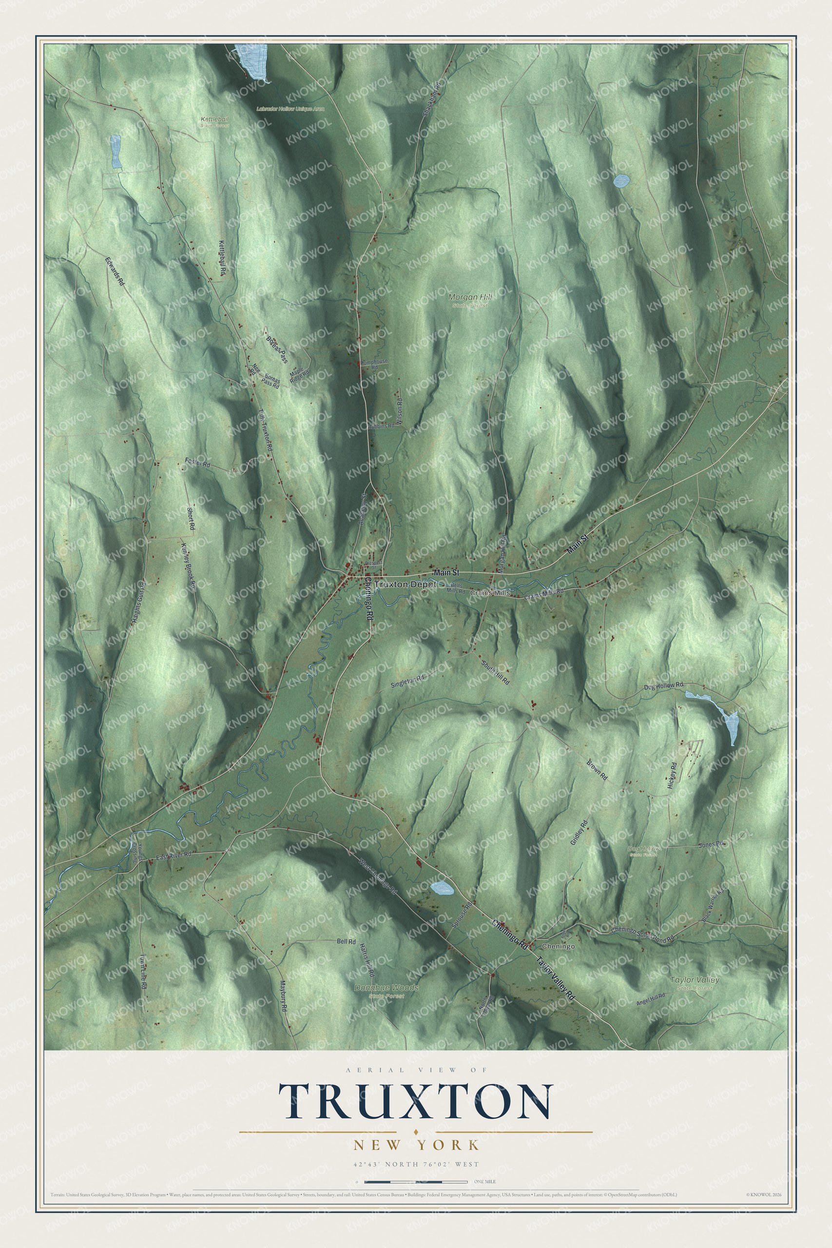 Watermarked full-map preview of Truxton, New York
