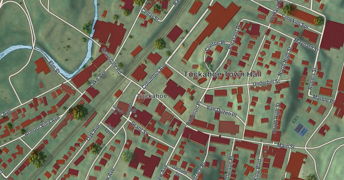 Map of Tuckahoe, New York