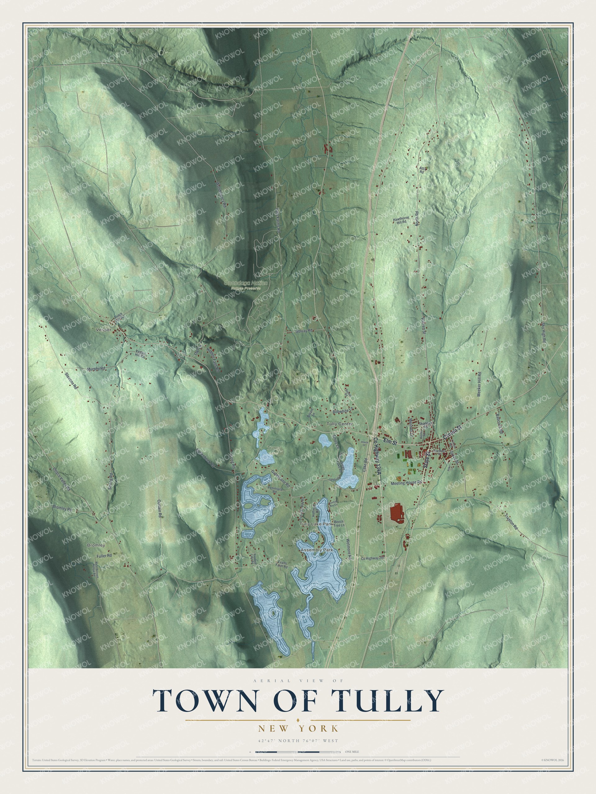 Watermarked full-map preview of Tully, New York