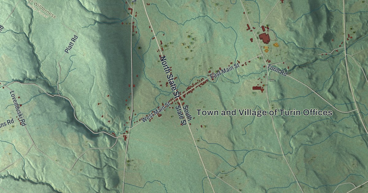 Map of Turin, New York