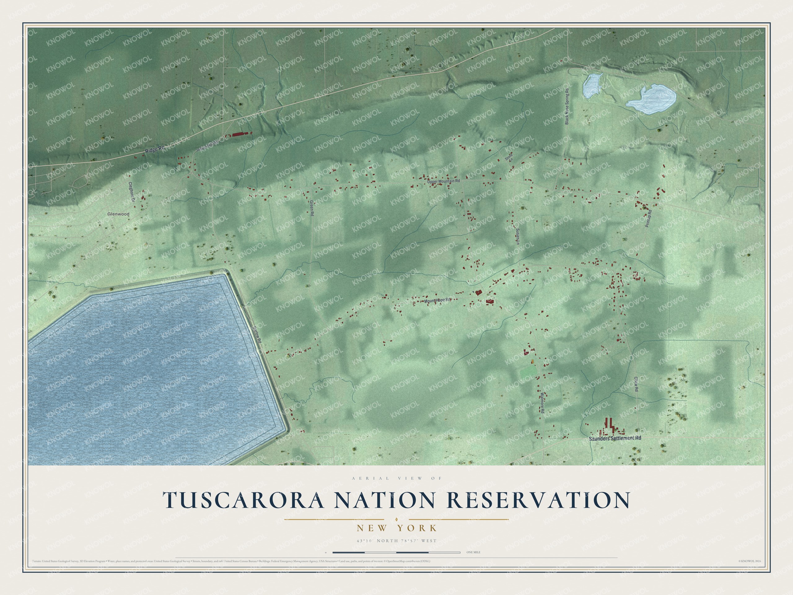 Watermarked full-map preview of Tuscarora Nation Reservation, New York