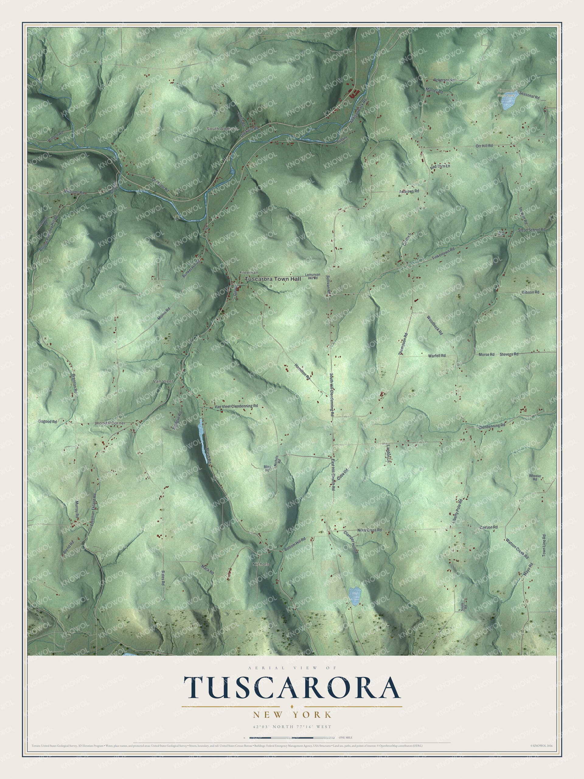 Watermarked full-map preview of Tuscarora, New York