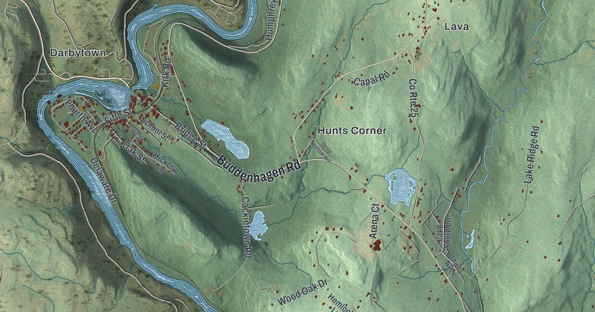 Map of Tusten, New York