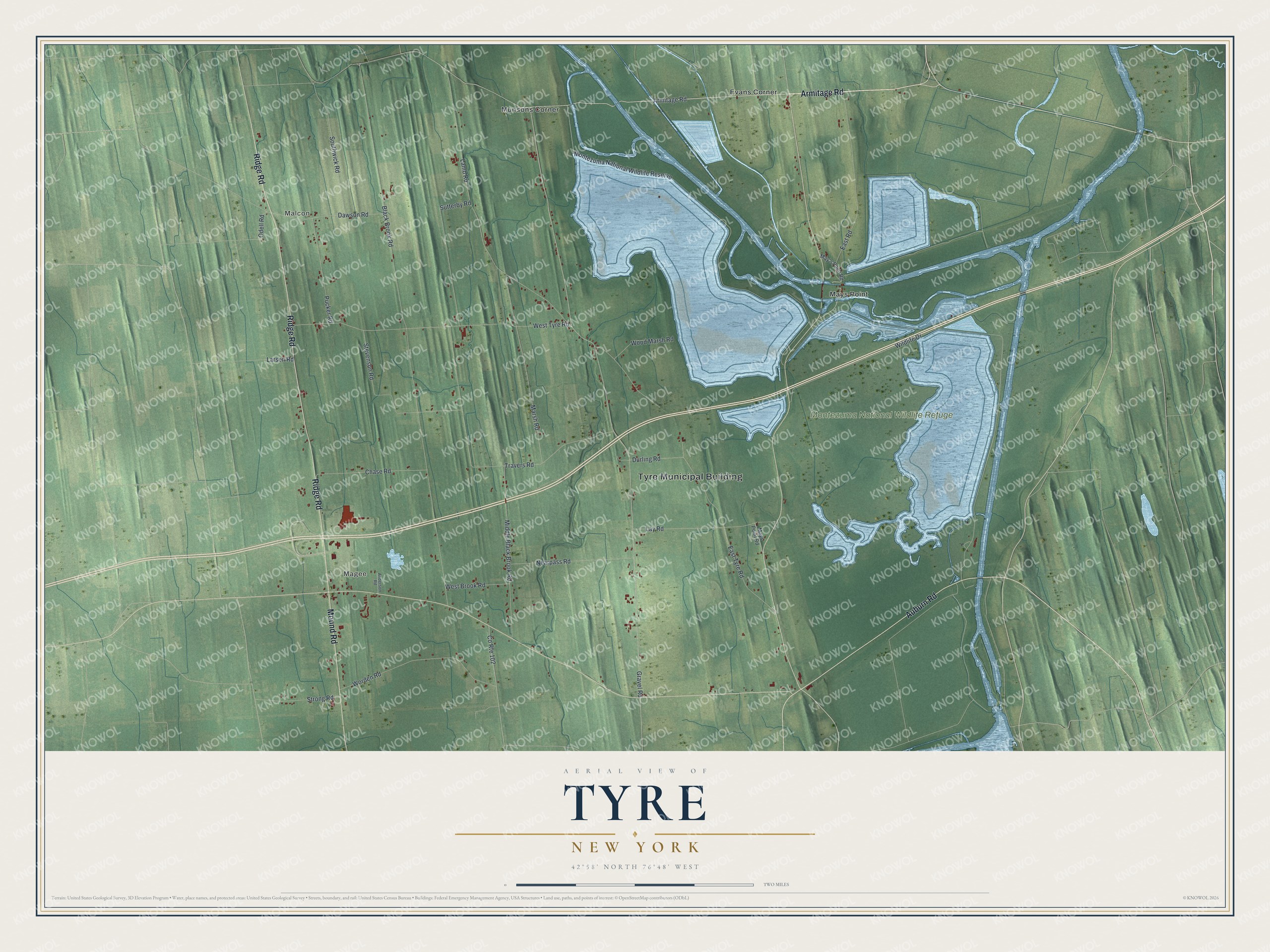 Watermarked full-map preview of Tyre, New York