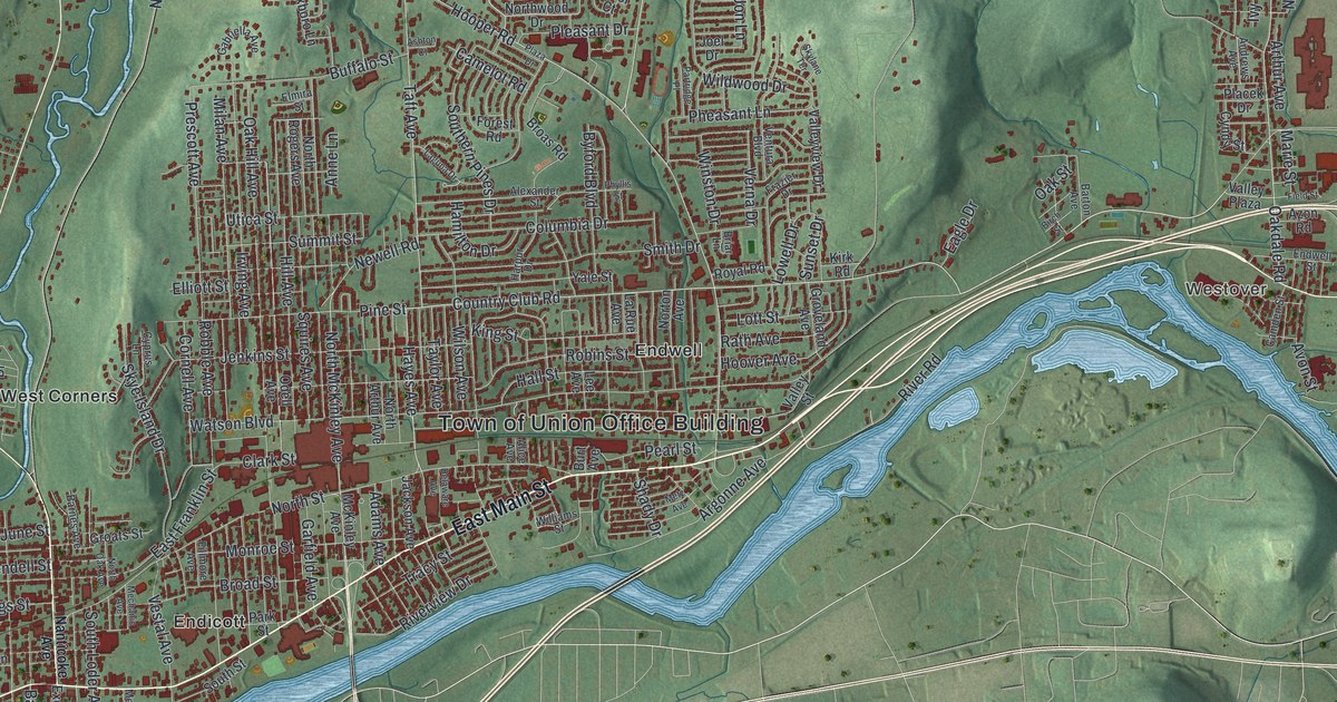 Map of Union, New York