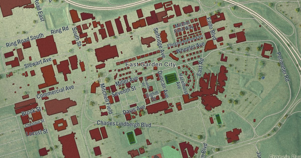 Map of Uniondale, New York