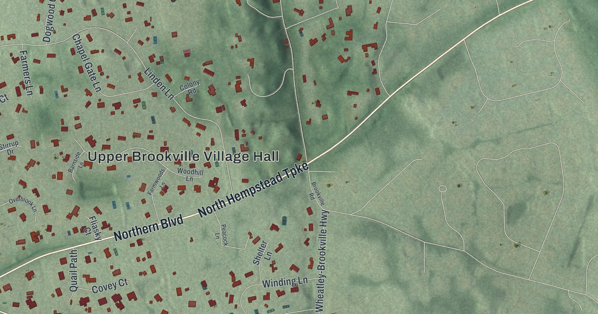Map of Upper Brookville, New York