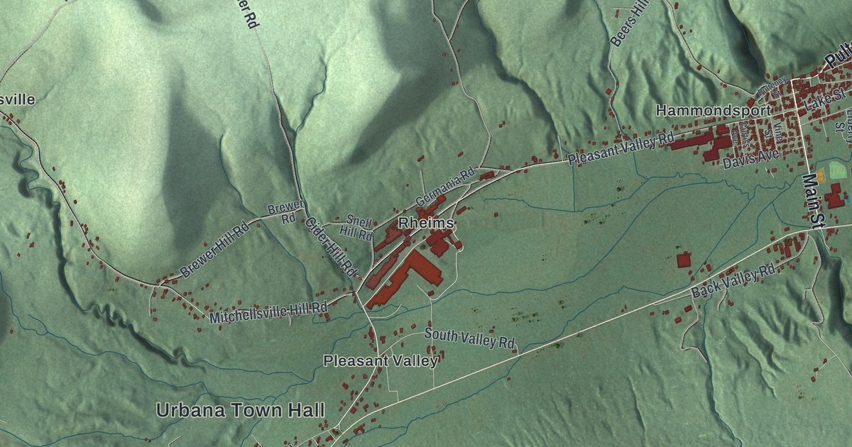 Map of Urbana, New York