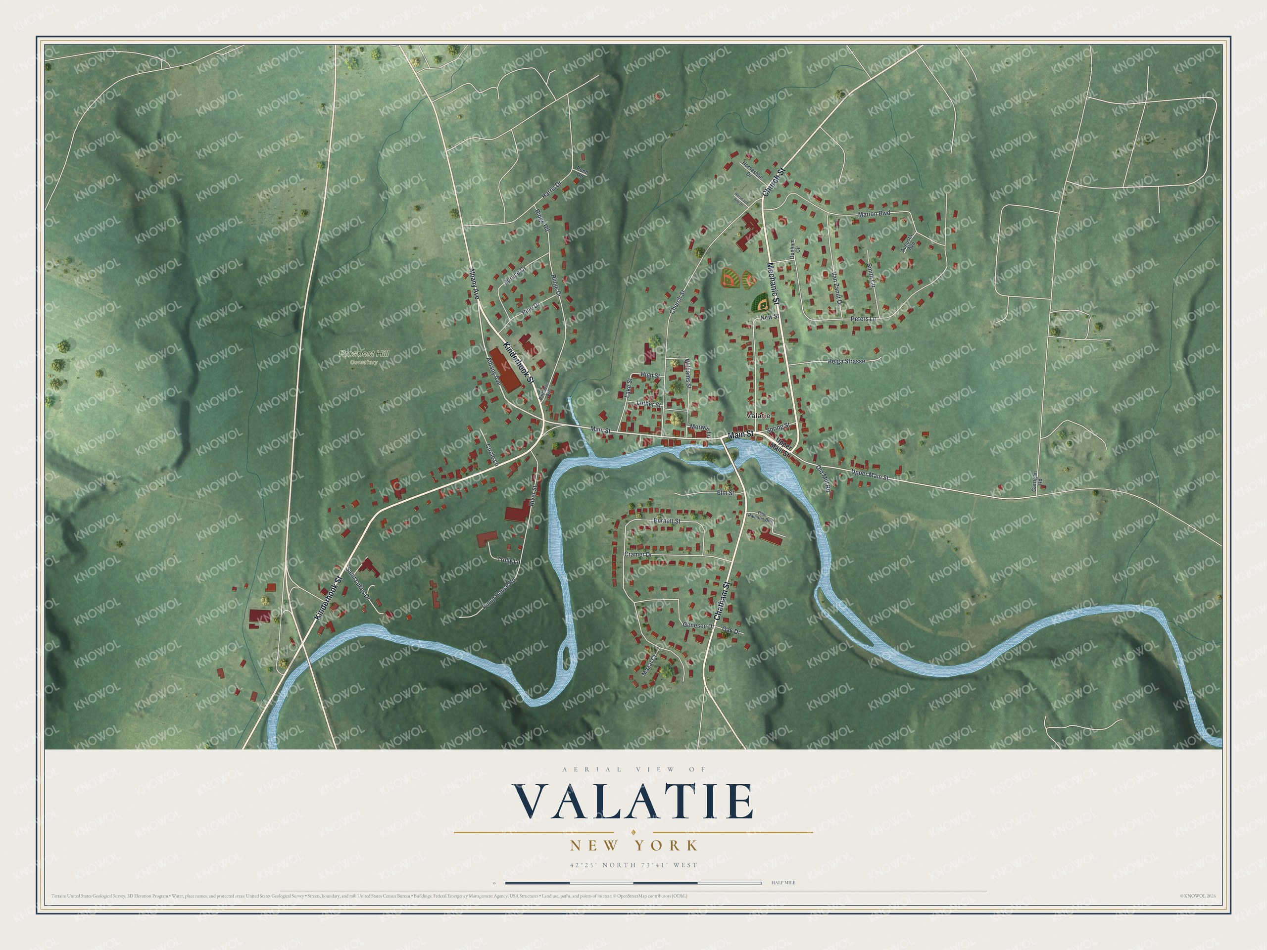 Watermarked full-map preview of Valatie, New York