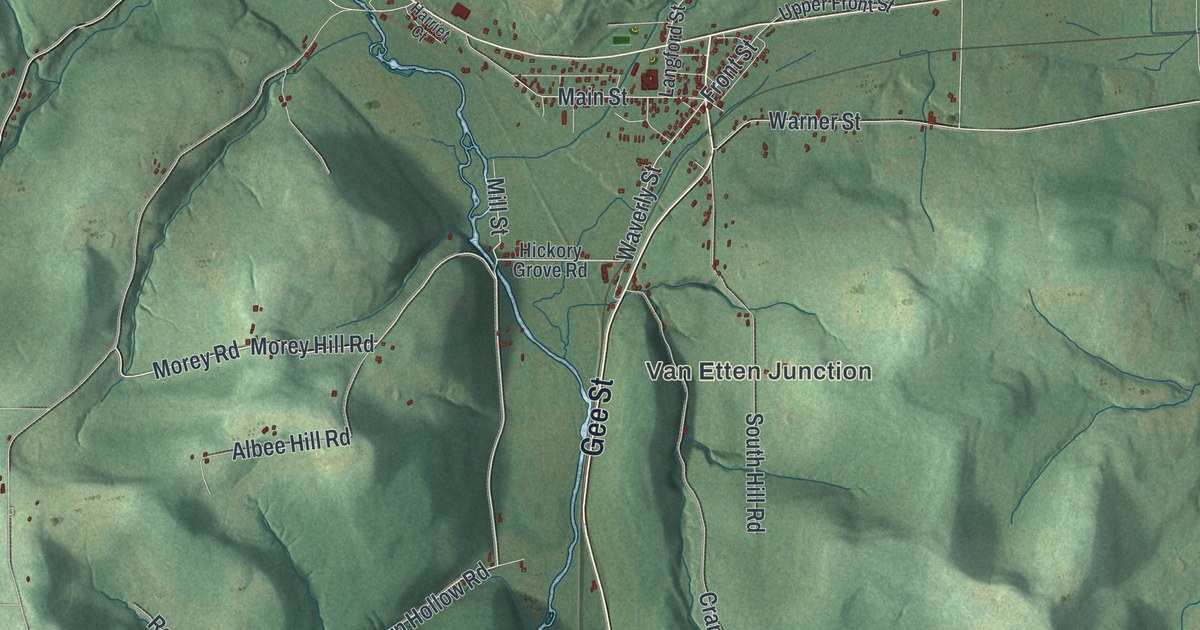 Map of Van Etten, New York