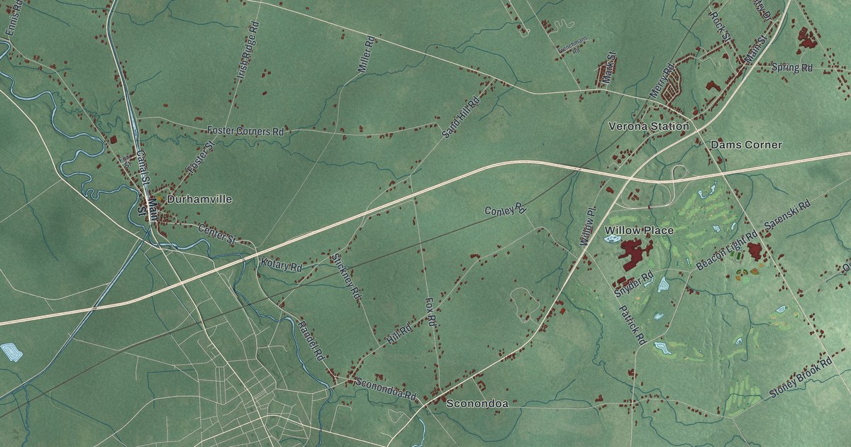 Map of Verona, New York