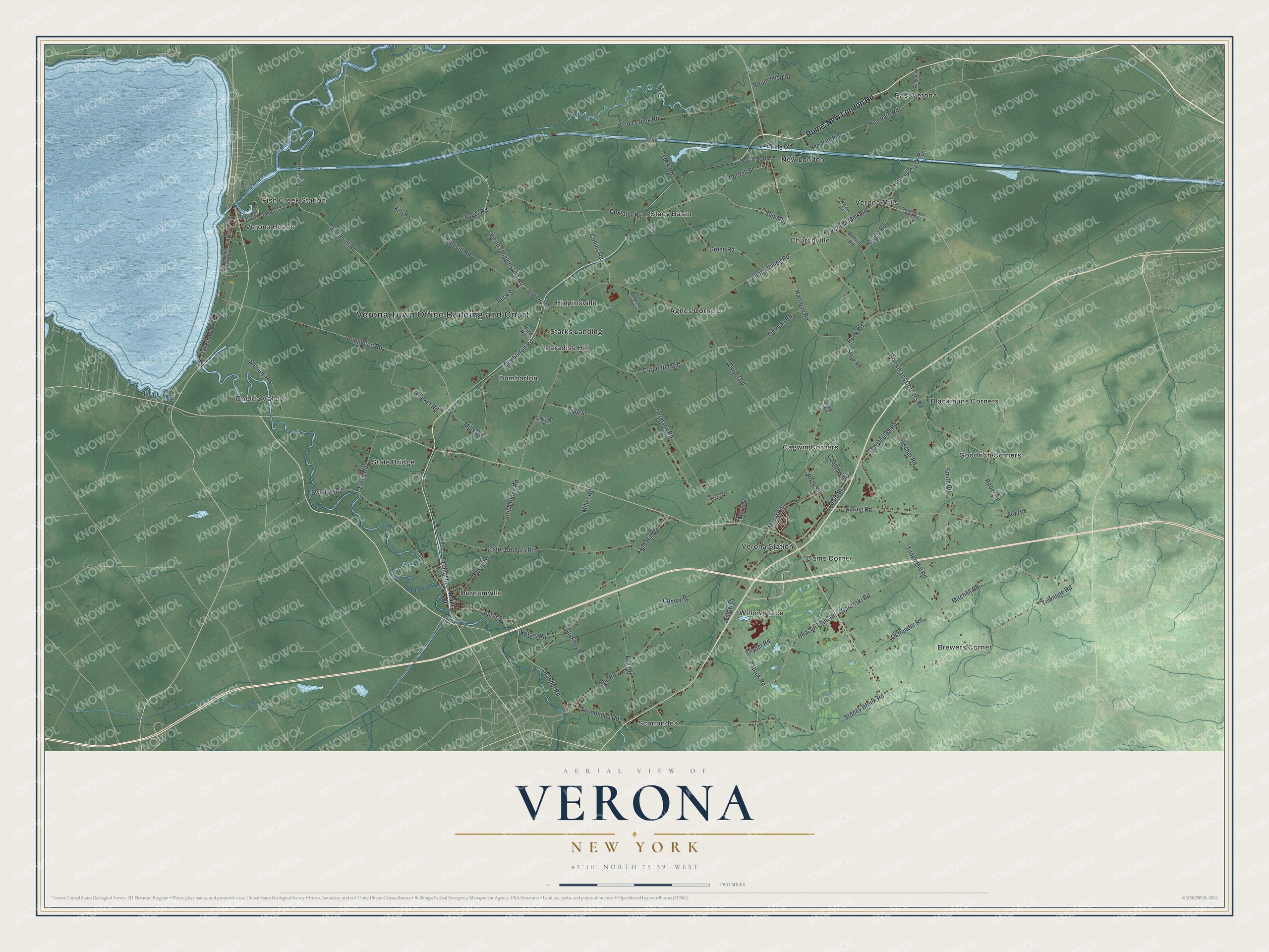 Watermarked full-map preview of Verona, New York