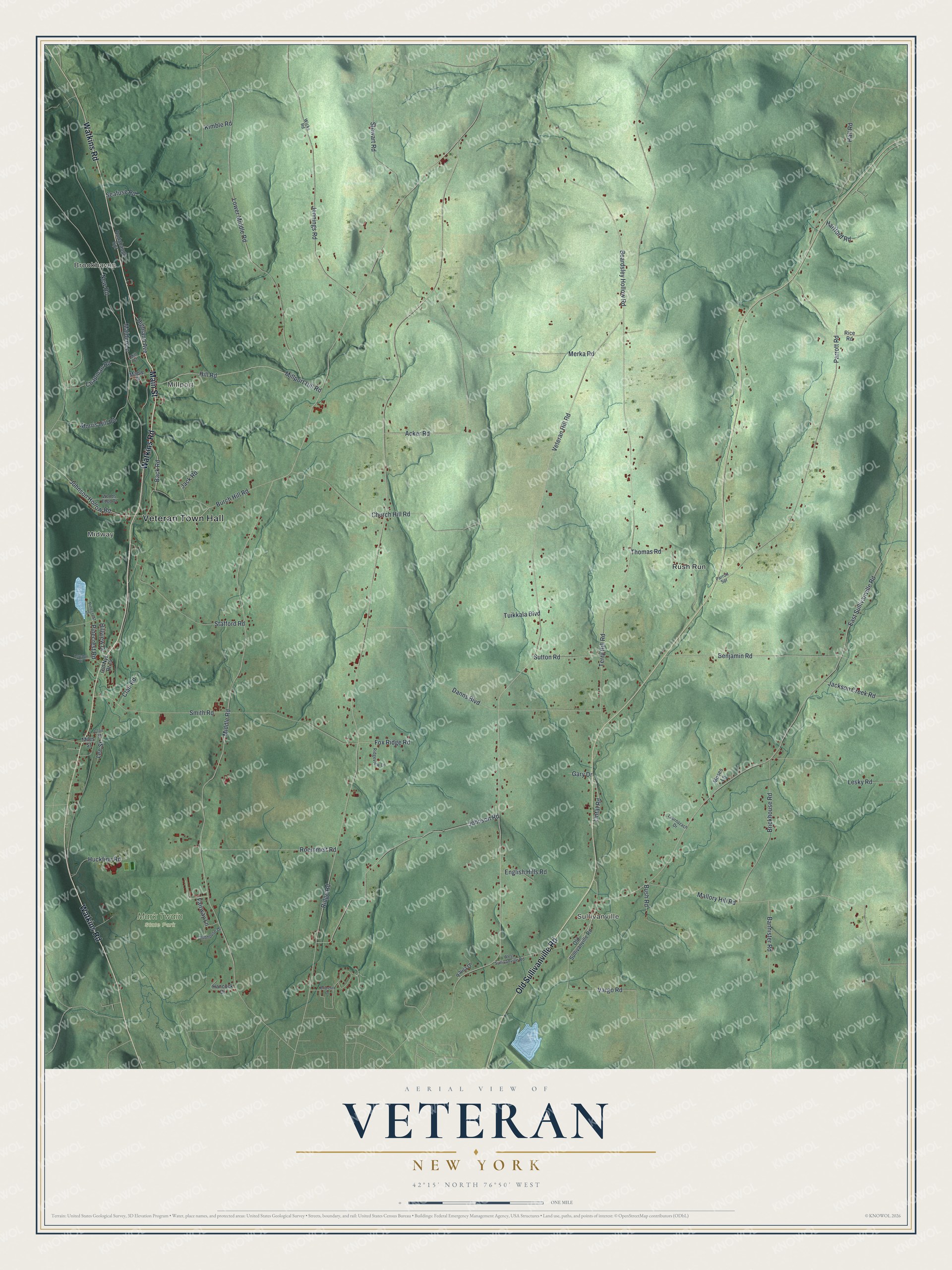 Watermarked full-map preview of Veteran, New York