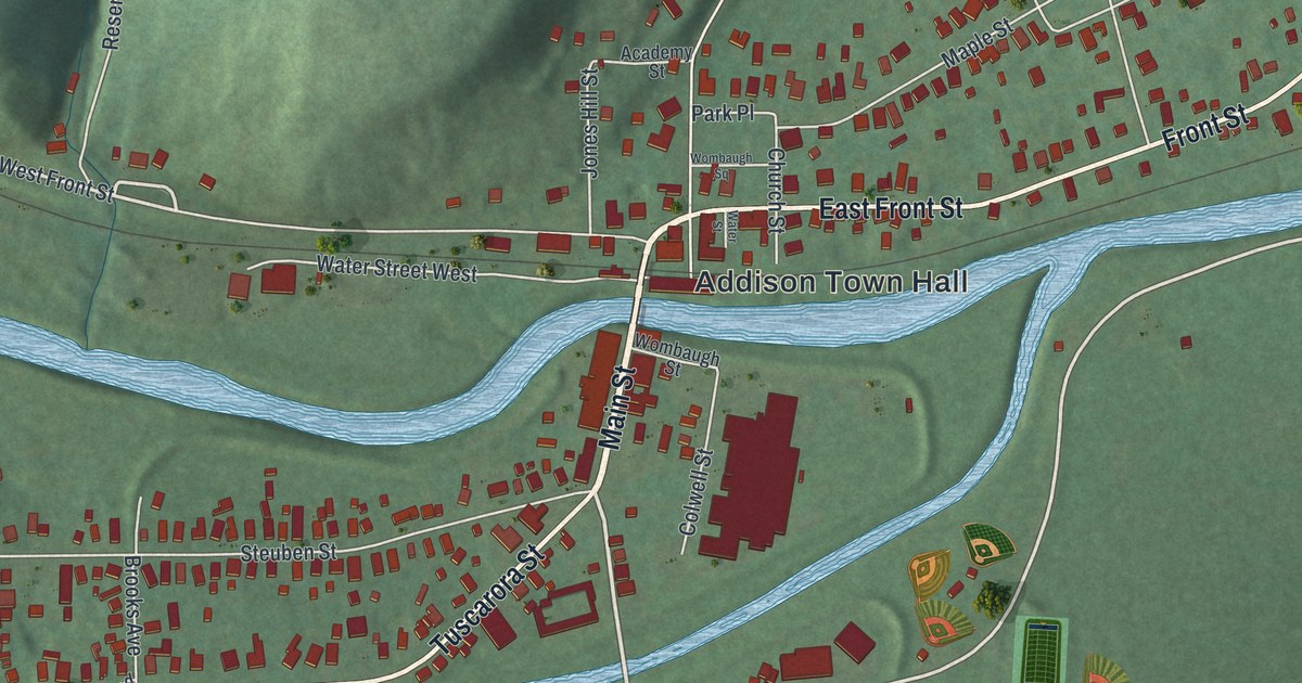Map of the Village of Addison, New York