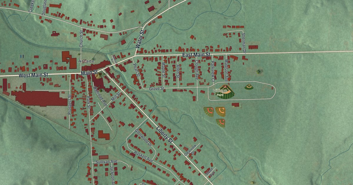 Map of the Village of Arcade, New York