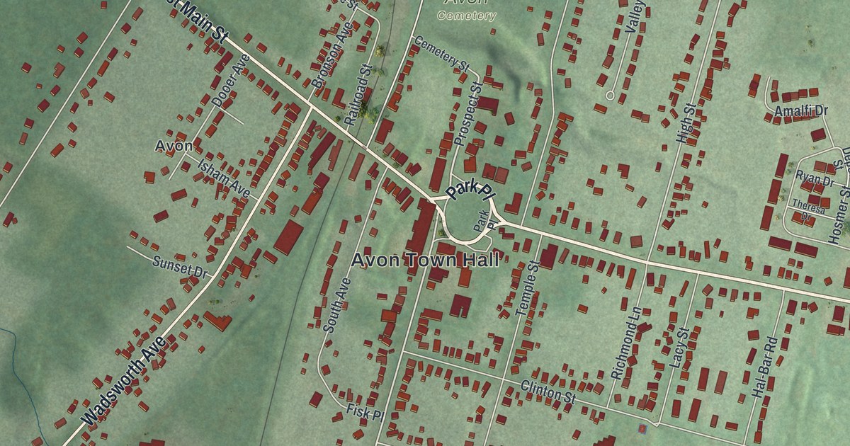 Map of the Village of Avon, New York