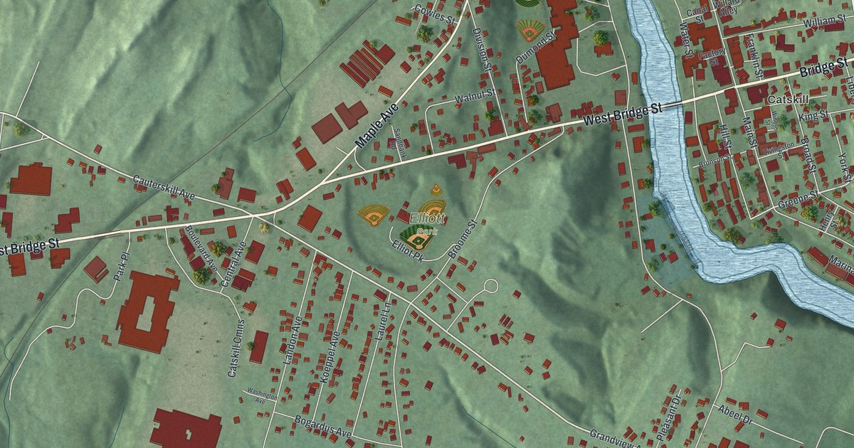 Map of the Village of Catskill, New York