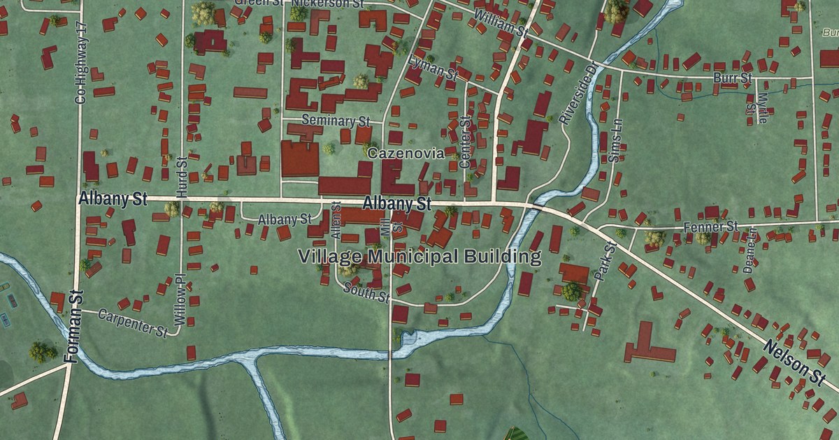 Map of the Village of Cazenovia, New York