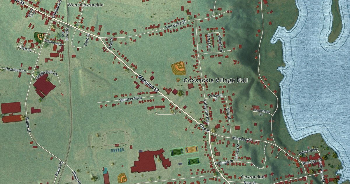 Map of the Village of Coxsackie, New York