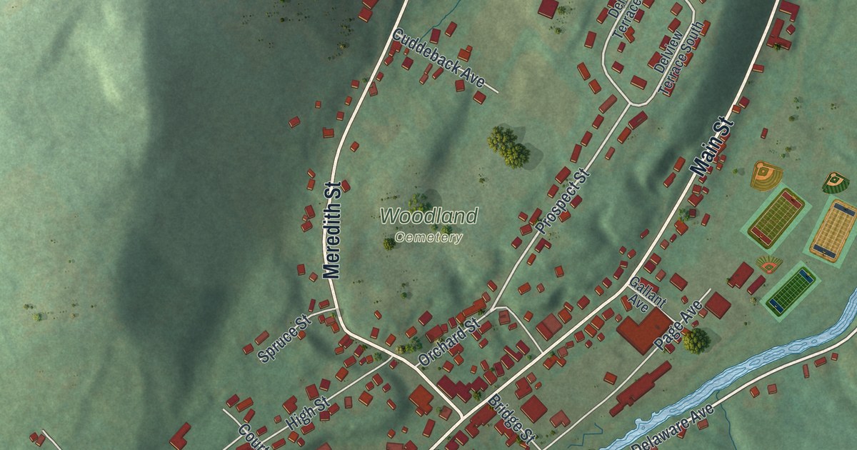 Map of the Village of Delhi, New York