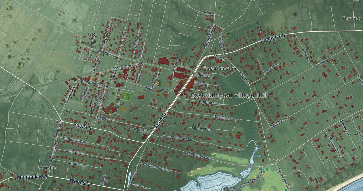Map of the Village of East Hampton, New York