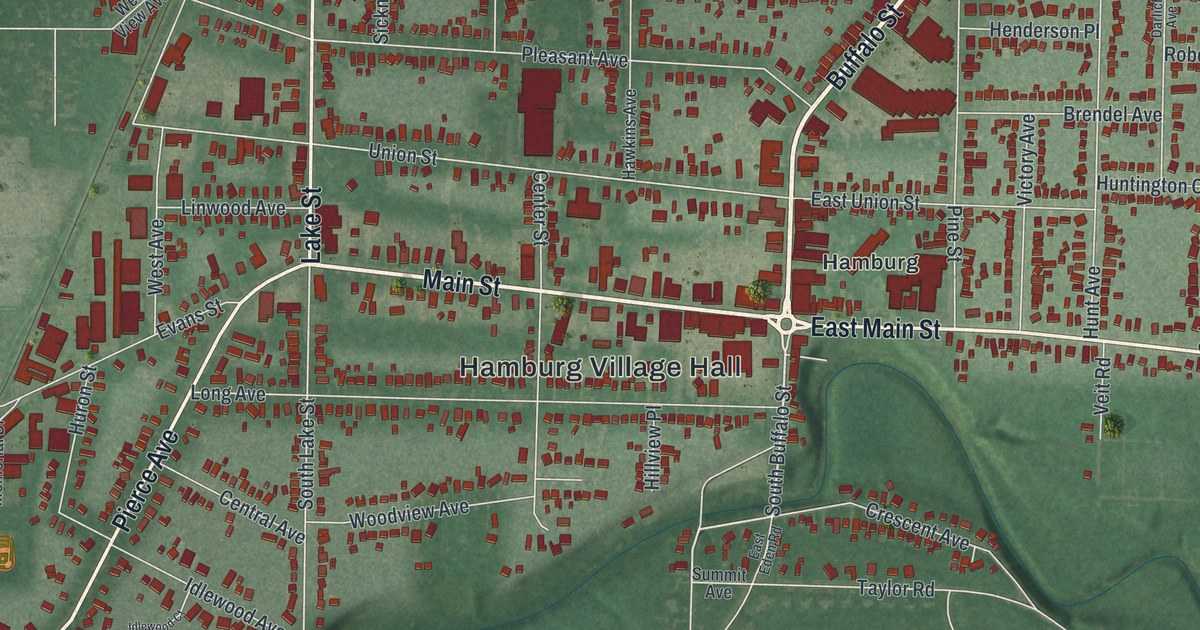 Map of the Village of Hamburg, New York