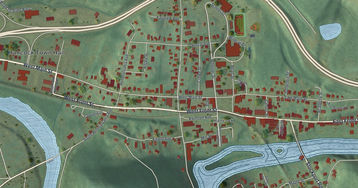 Map of the Village of Hancock, New York