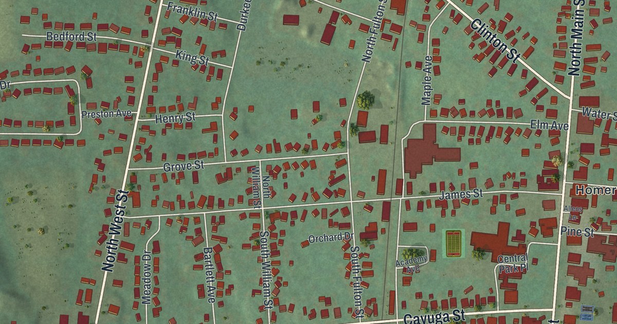 Map of the Village of Homer, New York