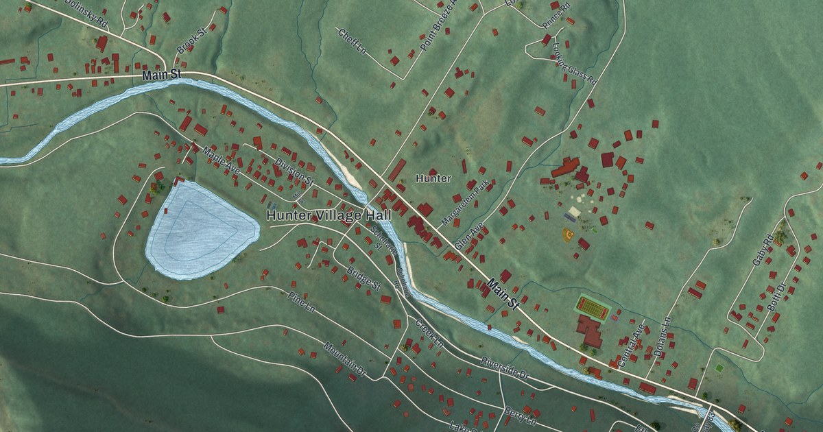 Map of the Village of Hunter, New York