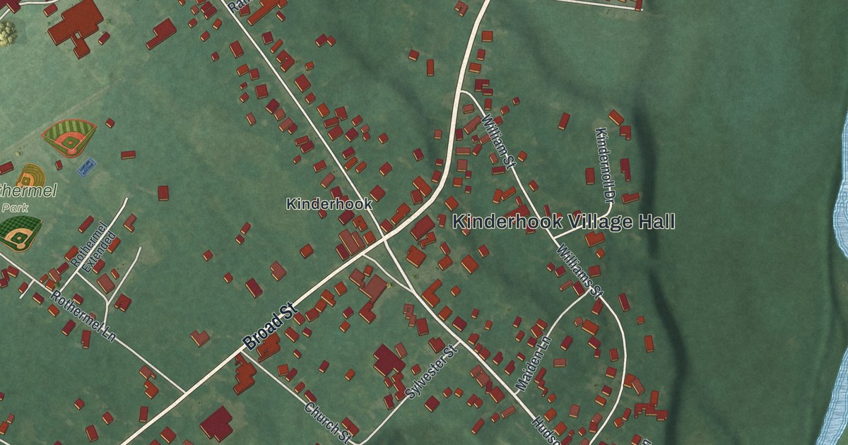 Map of the Village of Kinderhook, New York