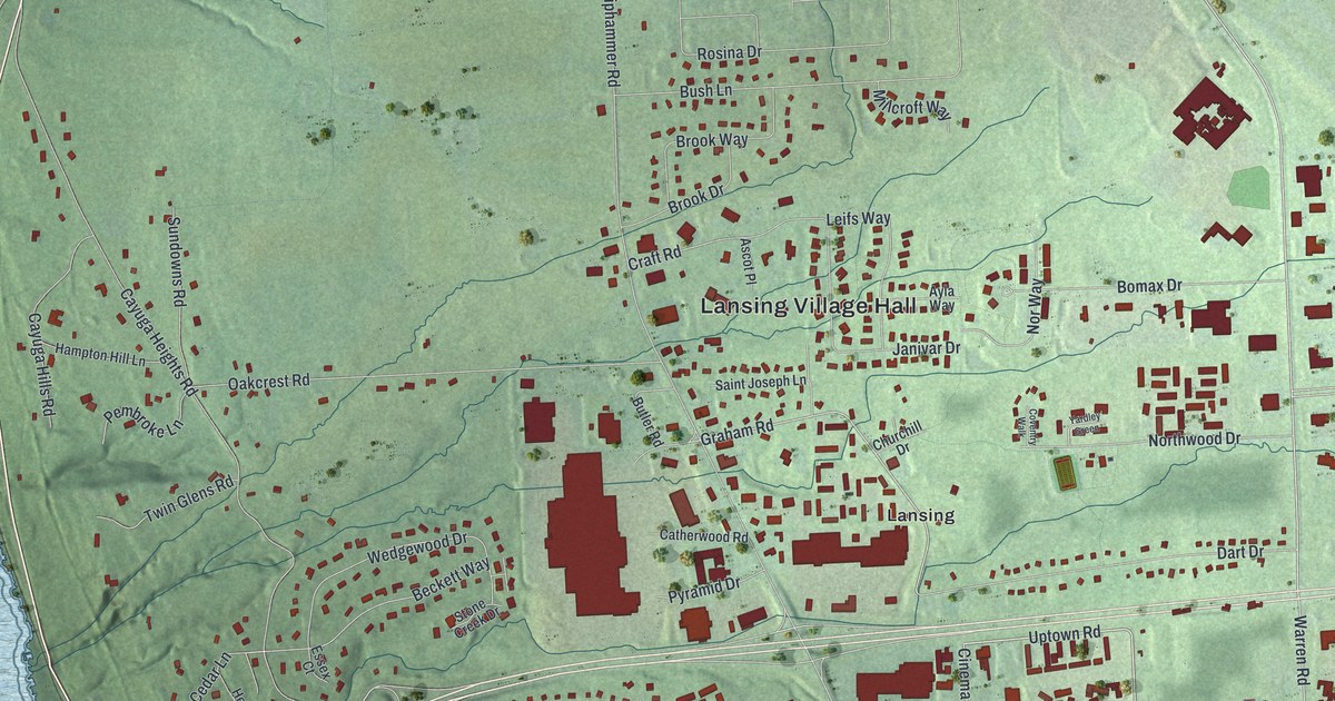 Map of the Village of Lansing, New York