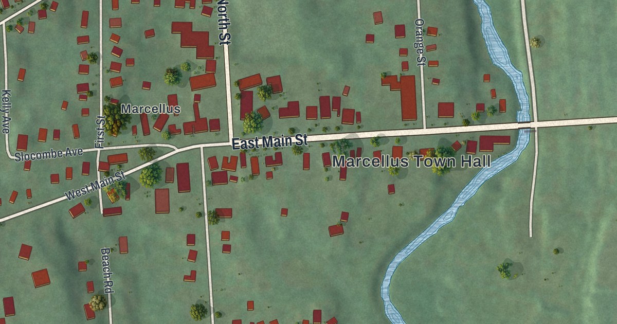 Map of the Village of Marcellus, New York