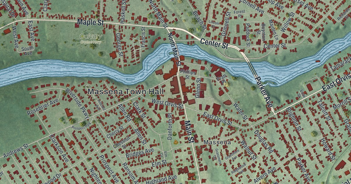 Map of the Village of Massena, New York