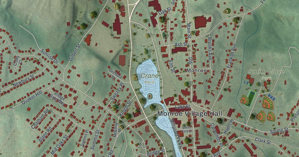 Map of the Village of Monroe, New York