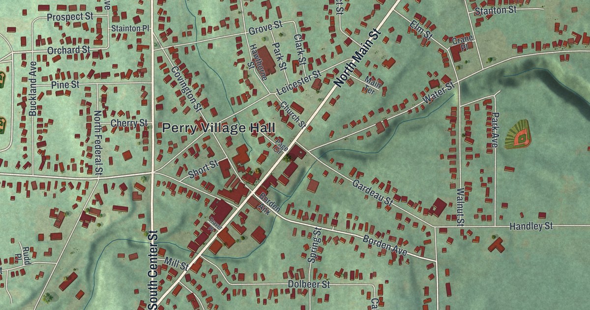 Map of the Village of Perry, New York