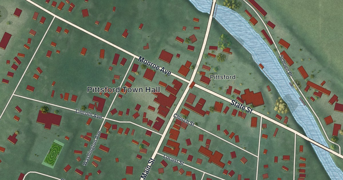 Map of the Village of Pittsford, New York