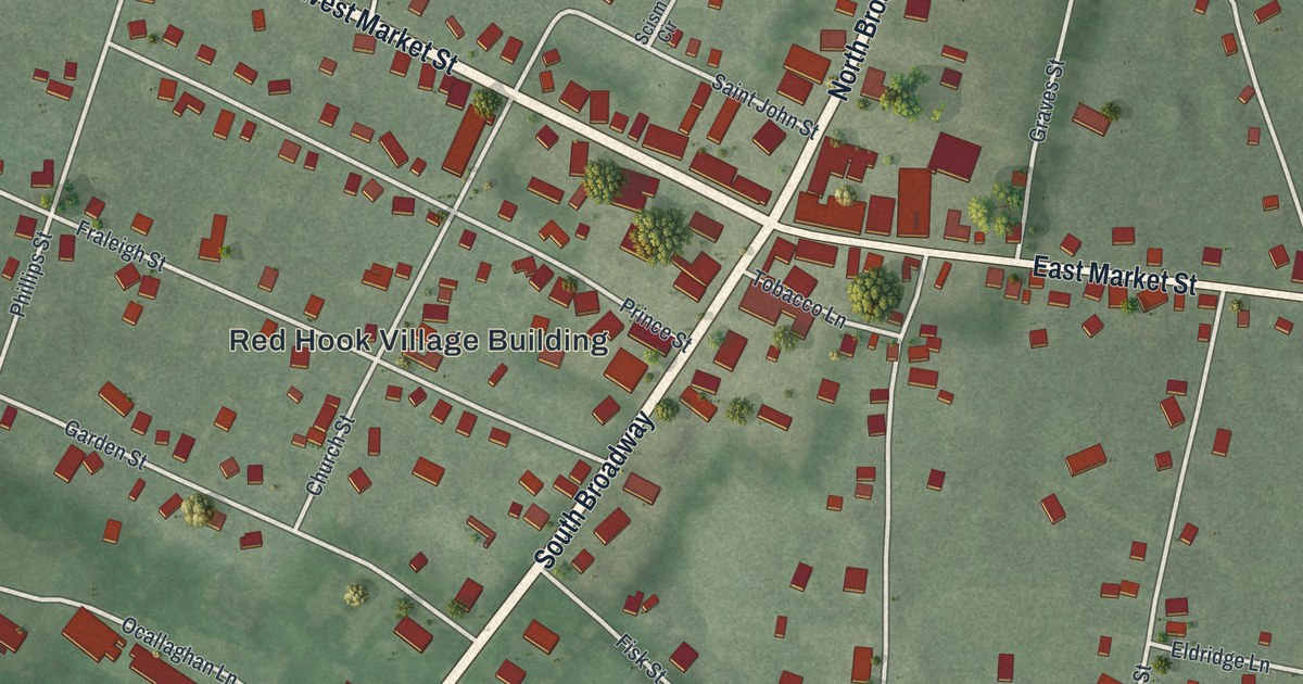 Map of the Village of Red Hook, New York