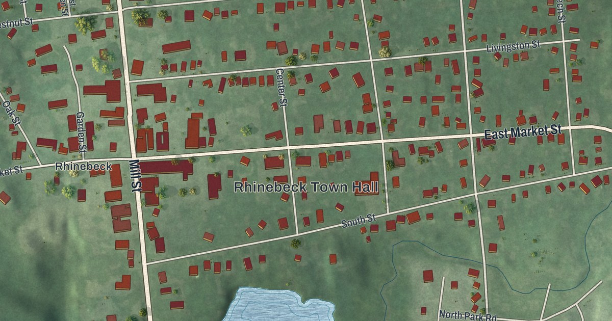 Map of the Village of Rhinebeck, New York