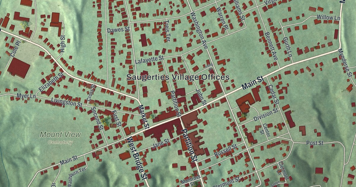 Map of the Village of Saugerties, New York