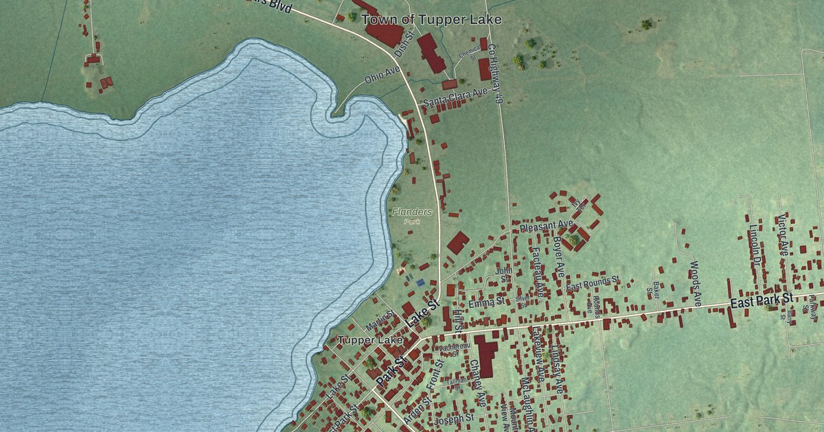 Map of the Village of Tupper Lake, New York
