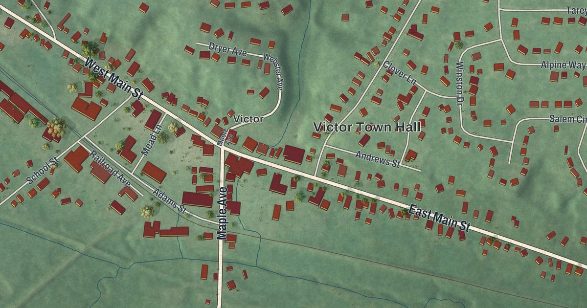 Map of the Village of Victor, New York